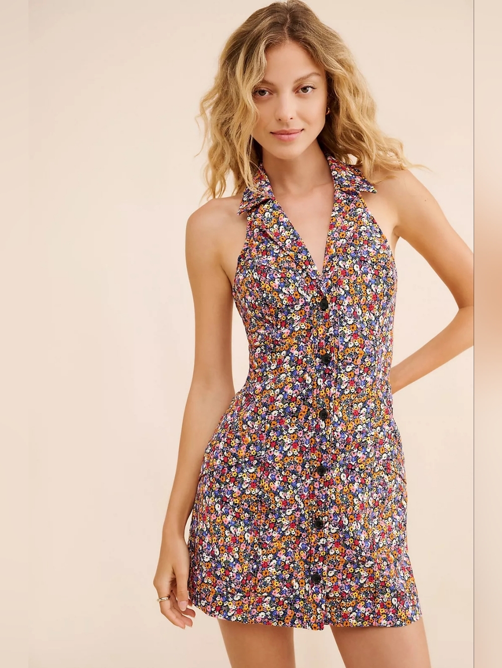 Anthropologie Maeve Sleeveless T-Back Blazer Mini Dress - Multicolor